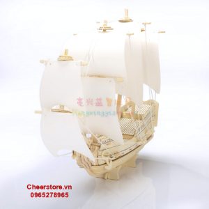 Mô hình thuyền buồm gỗ 3D MT02-4631